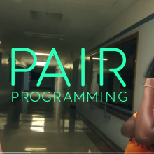 Screen capture of Code.org pair programming video