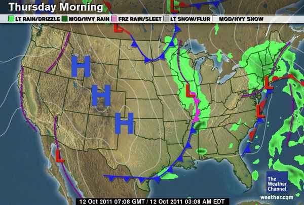 A weather map is an abstraction
