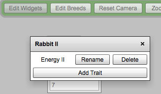 Here's what adding the Energy II trait looks like in the breed editor.
