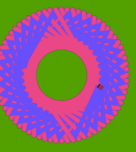 Screen shot of spirograph image created by StarLogo Nova model