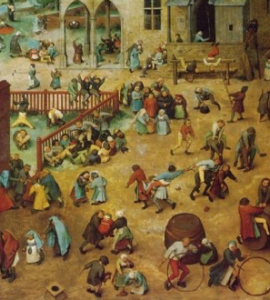 Painting, "Children's Games" by Pieter Bruegel the Elder