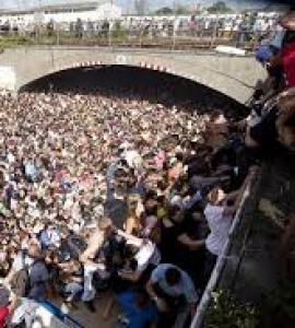 Photo of Love Parade stampede in Germany, 2010, from www.telegraph.co.uk