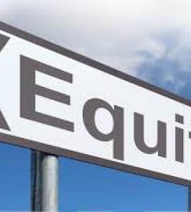 Image of sign that says "equity"